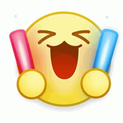 Cheer Up Happy Emoji Emoticon Face Fireworks GIF