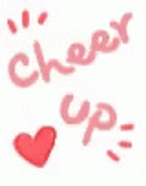 Cheer Up Heart Animated Text GIF