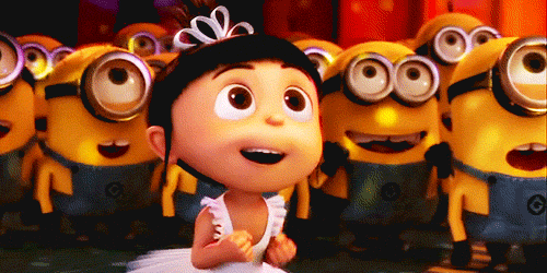 Cheerful Agnes Minion GIF