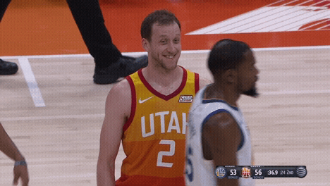 Cheerful Joe Ingles GIF