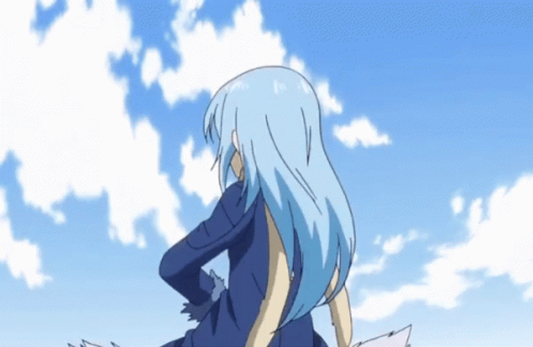 Cheerful Rimuru Tempest Waving GIF