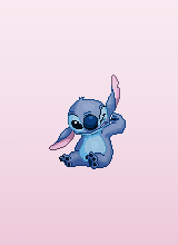 Cheerful Stitch Hi GIF