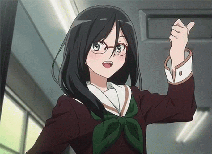 Cheerful Thumbs Up Anime Girl GIF
