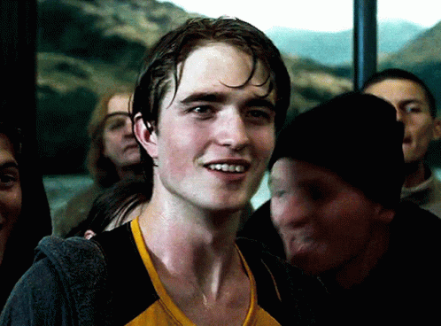 Cheering Cedric Diggory GIF
