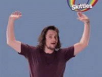 Cheering For The Skittles Candy GIF