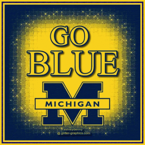 Cheering Michigan Wolverines GIF