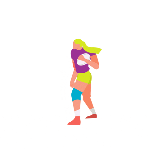 Cheering Runners Womens Rugby GIF