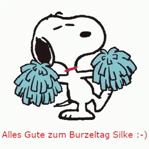 Cheering Snoopy Happy Birthday GIF