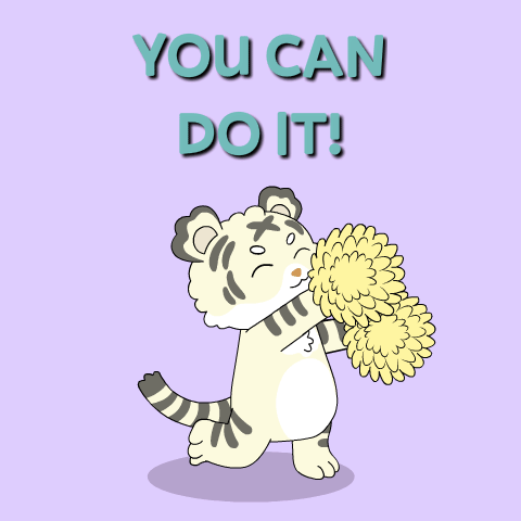 Cheering Tiger Saying You Can Do It