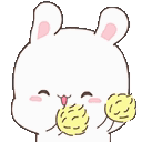 Cheerleader Blushing Cheeks Bunny GIF