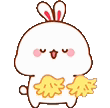 Cheerleader Cutie Bunny Ears Wiggle GIF