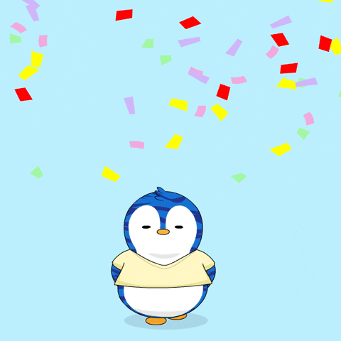 Cheerleader Pudgy Penguins Stack GIF