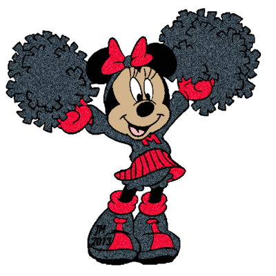 Cheerleader Shimmering Pompoms Minnie Mouse GIF