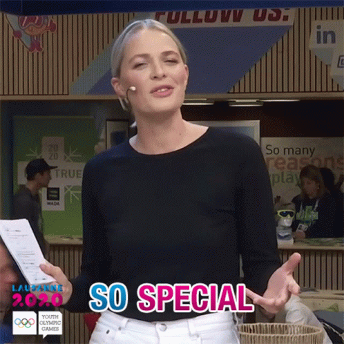 Cheerleader Talking To Man You're Special Embrace It GIF
