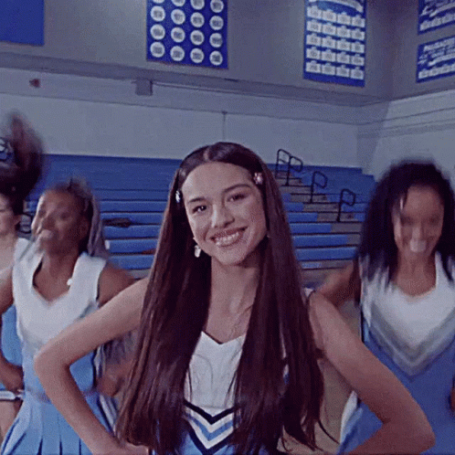Cheerleaders Posing Smiling GIF