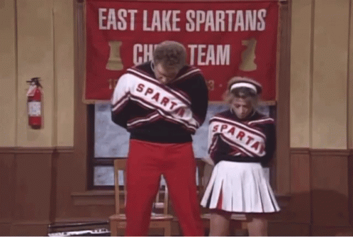 Cheerleaders Wearing Cheer Shirts GIF