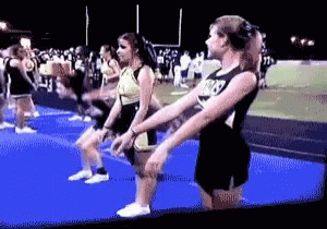 Cheerleading Epic Fail Back Flip GIF