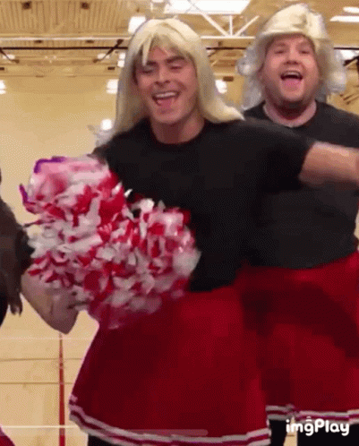 Cheerleading Zac Efron Gay Wig GIF