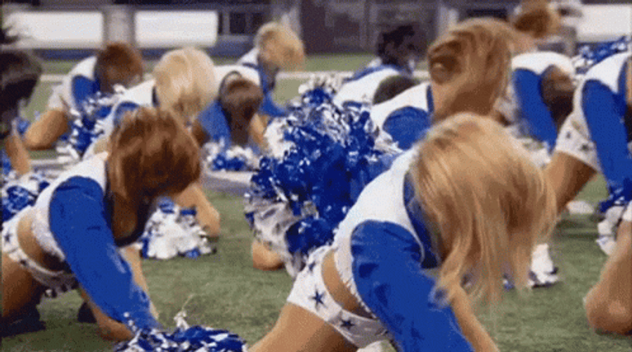 Cheerleading Dallas Cowboys Hair Flip GIF