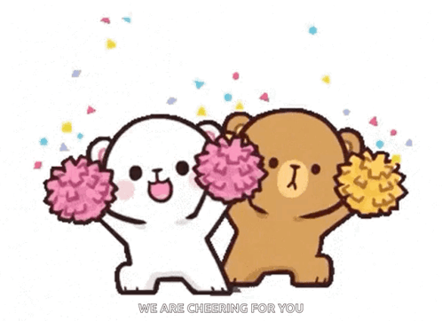 Cheerleading Milk And Mocha Bear Cute GIF