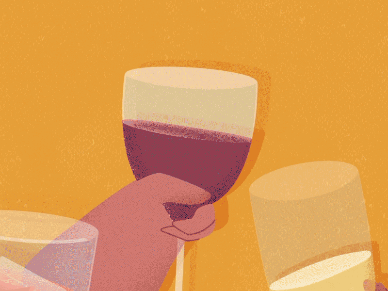 Cheers Animation Cute Happy New Year GIF