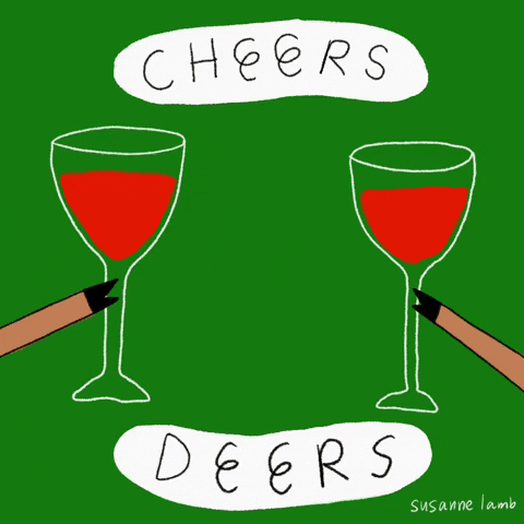 Cheers Deers Work Party GIF