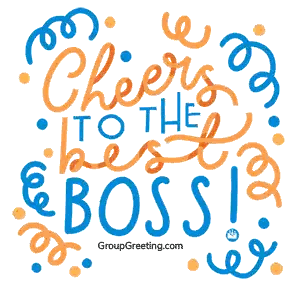 Cheers to the Best Boss Poster