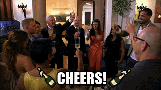 Cheers To The Newlyweds Funny Marriage GIF