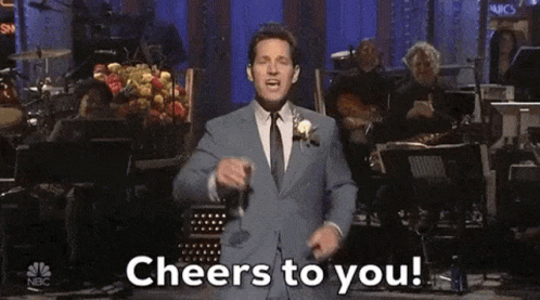 Cheers To You Paul Rudd GIF