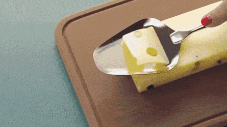 Cheese Knife Slicing Aesthetic GIF
