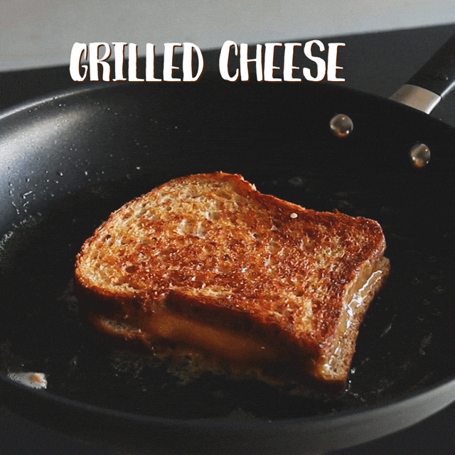 Cheesy Pan Sandwich At Home GIF