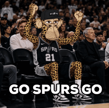 Cheetah Wearing Spurs Jersey Sitting in Crowd