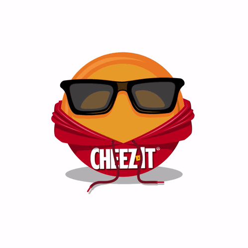 Cheez It Logo With Sunglasses and Red Scarf