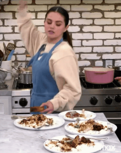 Chef Selena Gomez Grooving In The Kitchen GIF
