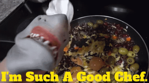 Shark Puppet I'm Such A Good Chef GIF