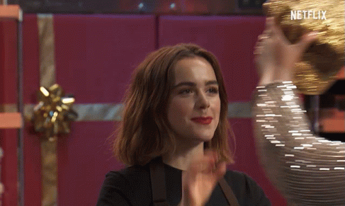 Kiernan Shipka Receiving Chef Hat GIF