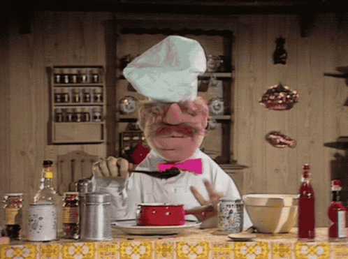 Hilarious Swedish Chef Puppet Smoking GIF