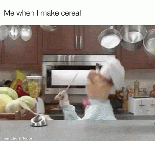 Swedish Chef Drumming In The Kitchen GIF