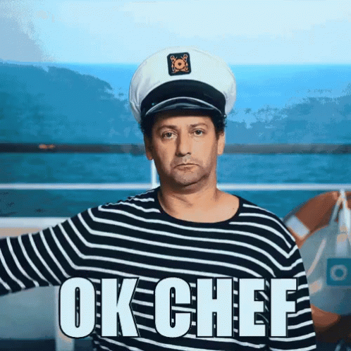 Ok Chef Funny Navy Man Salute GIF