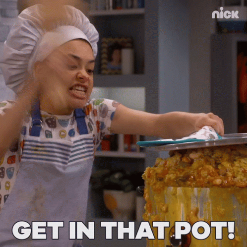 Hilarious Chef Rookie Mistake Hammering The Pot GIF