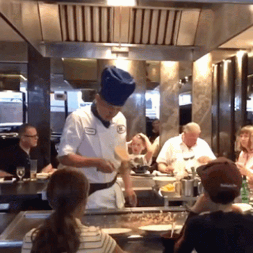 Chef Breathtaking Hibachi Making Performance GIF