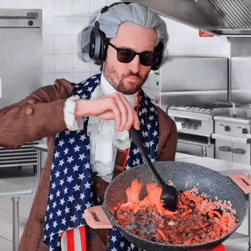 Chef Cooking Burning In The Pan GIF