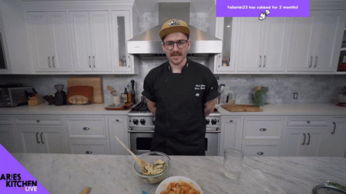 Chef in Kitchen with Aries Kitchen Live