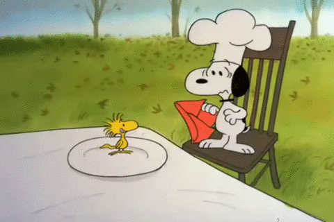 Chef Peanuts Snoopy Thanksgiving GIF