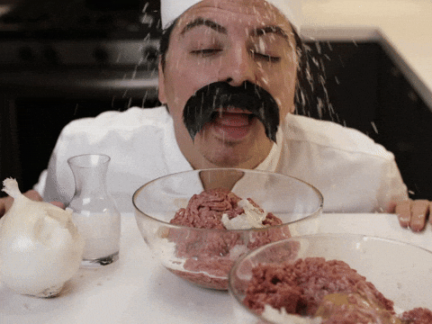 Chef Pouring Salt On Cook GIF