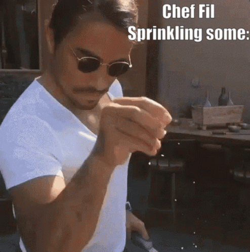 Chef Salt Bae Sprinkling Some GIF