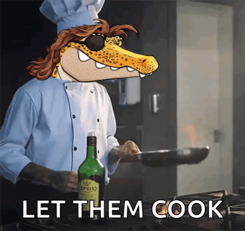Chef With Crocodile Head Cooking Let Them Cook