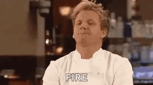 Chef with Fire on Chest