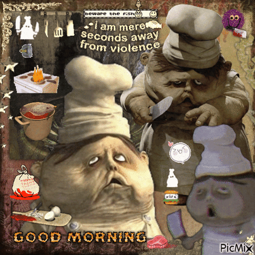 Chef with Knife Good Morning