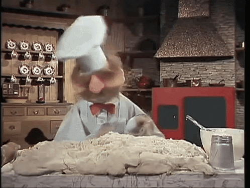 Chef with Large Dough